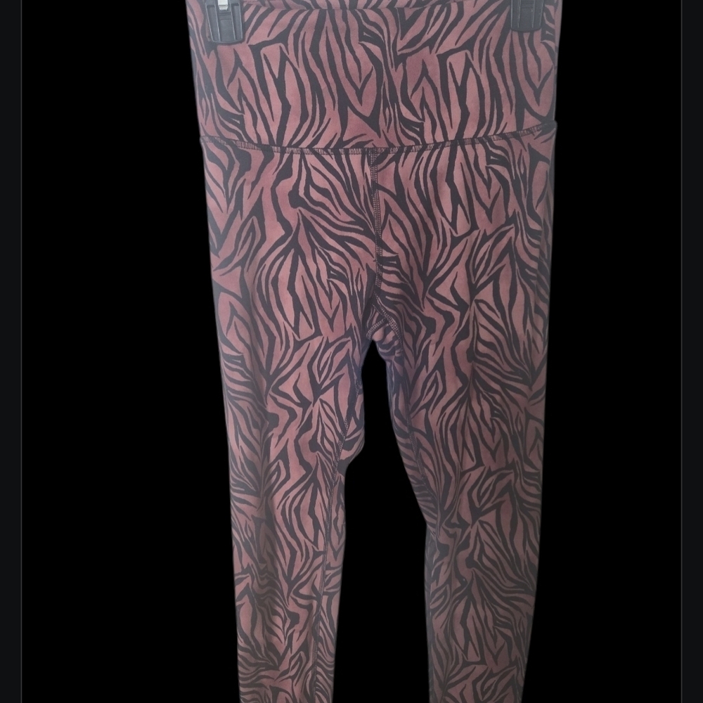 Womens Sz M Zebra Print Full Length Leggings